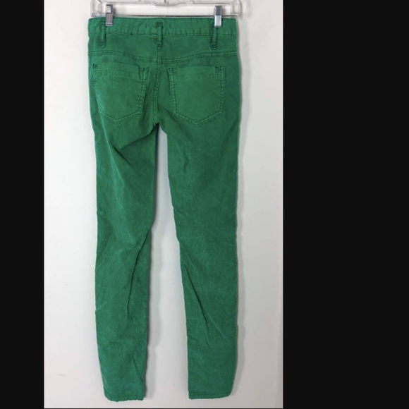 Free People Green Corduroy Stretch Skinny Pants - Picture 6 of 7